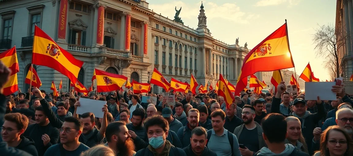 Thousands Protest Spanish PM Sanchez in Madrid Over Amnesty