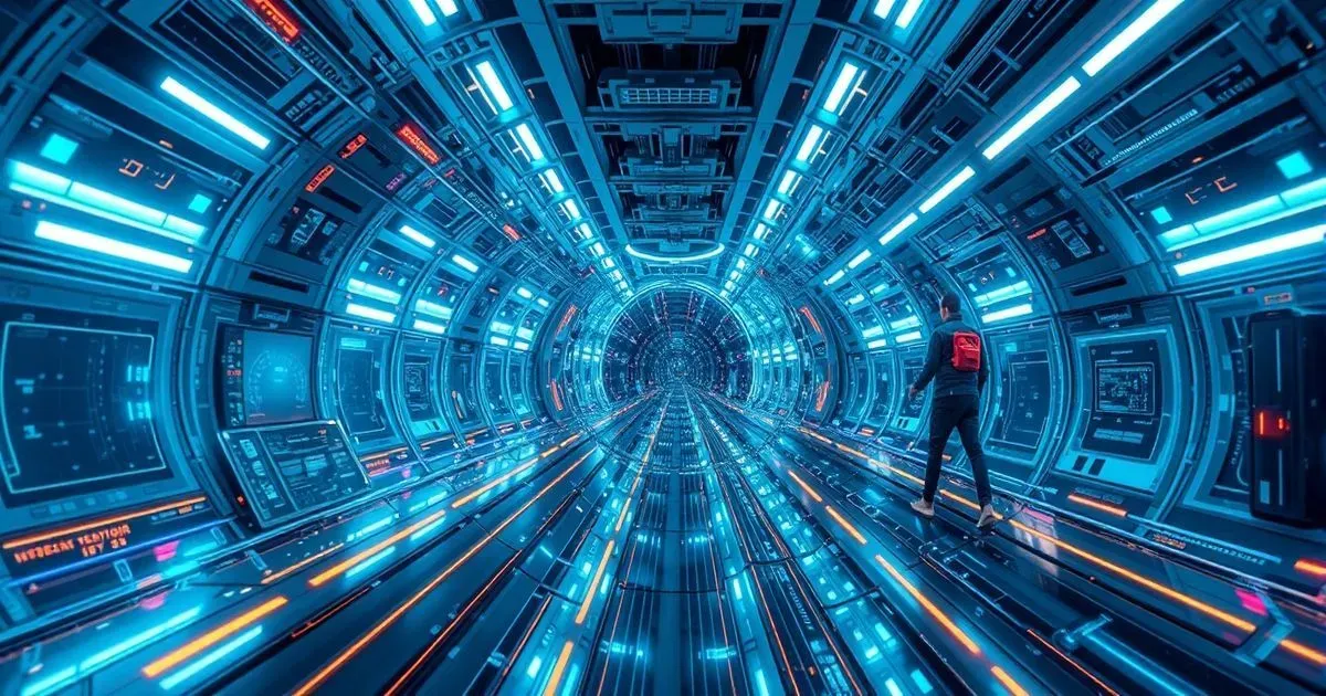 An abstract representation of quantum computing with glowing qubits connected by lines, symbolizing the transition from lab research to commercial applications.